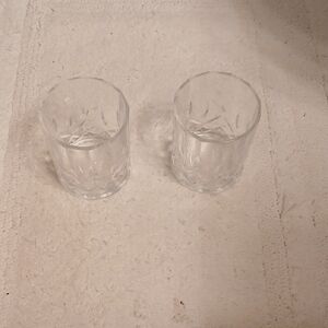 Crystal Clear Glass Tumbler Pair